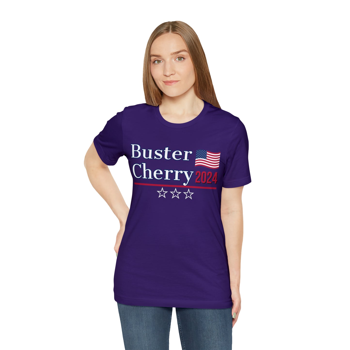 Buster Cherry Presidential Pun Unisex Jersey Short Sleeve Tee