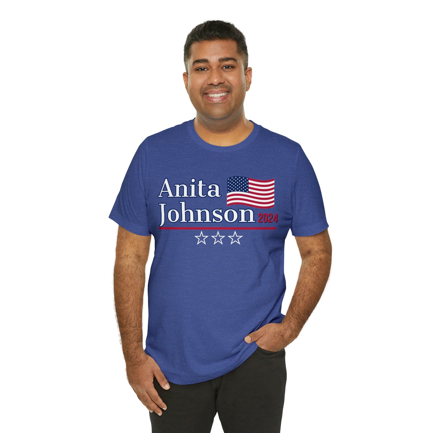 Anita Johnson Presidential Pun Unisex Jersey Short Sleeve Tee