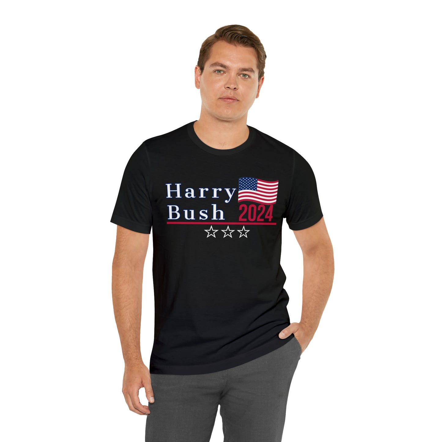 Harry Bush Presidential Pun Unisex Jersey Short Sleeve Tee