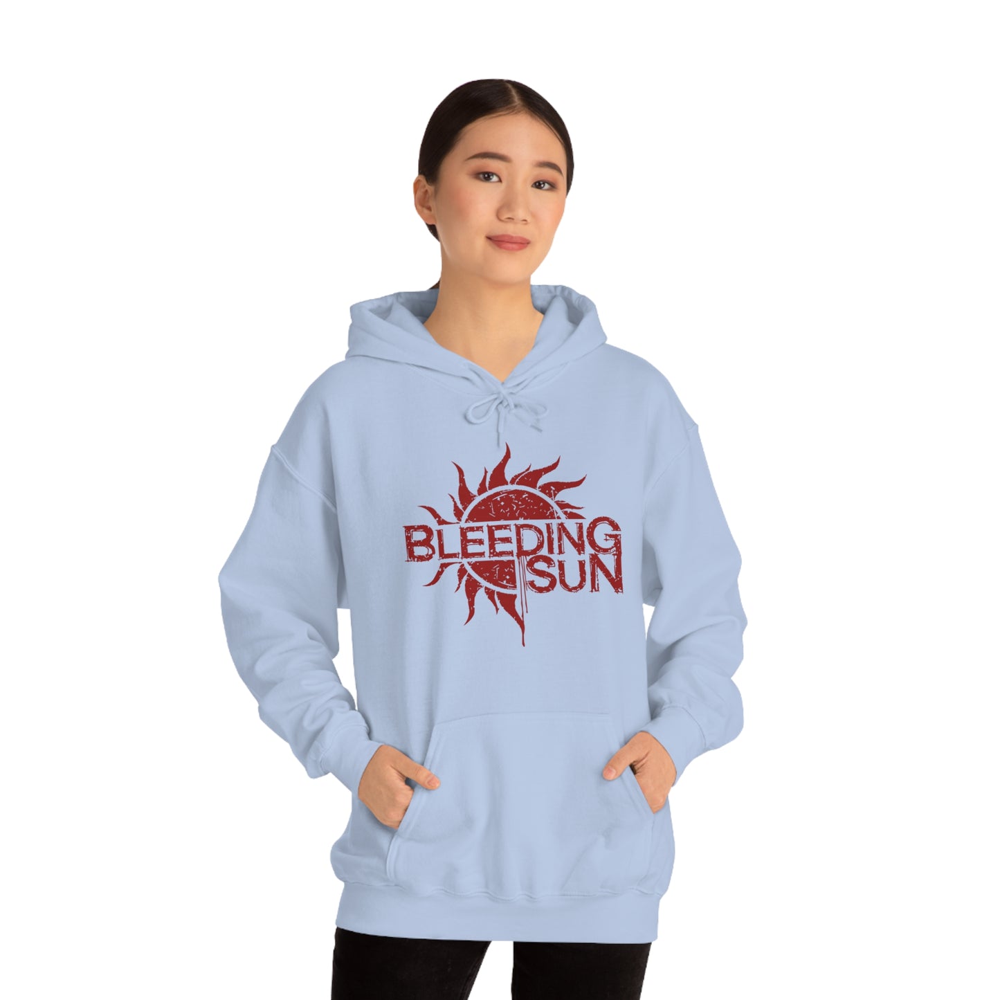 Bleeding Sun Red Logo Unisex Heavy Blend™ Hooded Sweatshirt