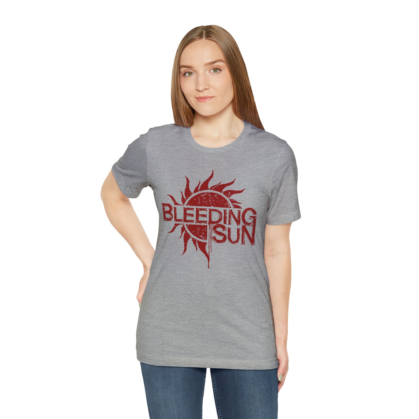 Bleeding Sun Red Logo Unisex Jersey Short Sleeve Tee