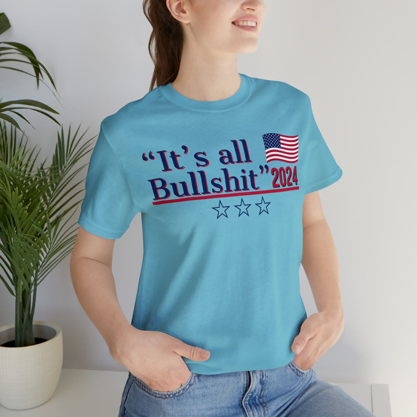 It’s All BS Presidential Pun Unisex Jersey Short Sleeve Tee