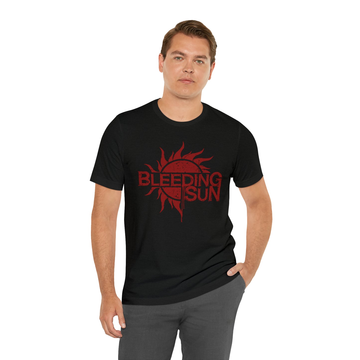 Bleeding Sun Red Logo Unisex Jersey Short Sleeve Tee