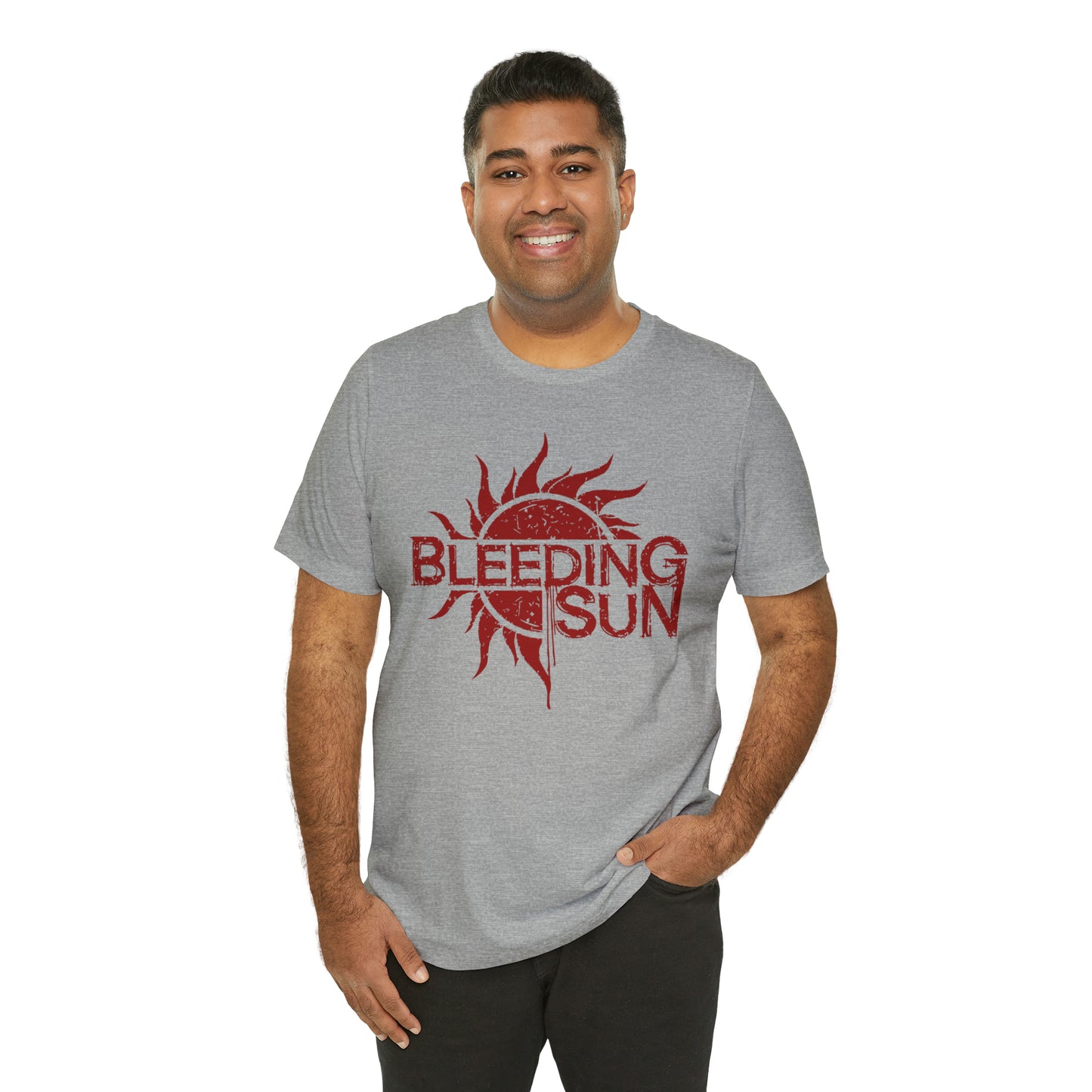 Bleeding Sun Red Logo Unisex Jersey Short Sleeve Tee