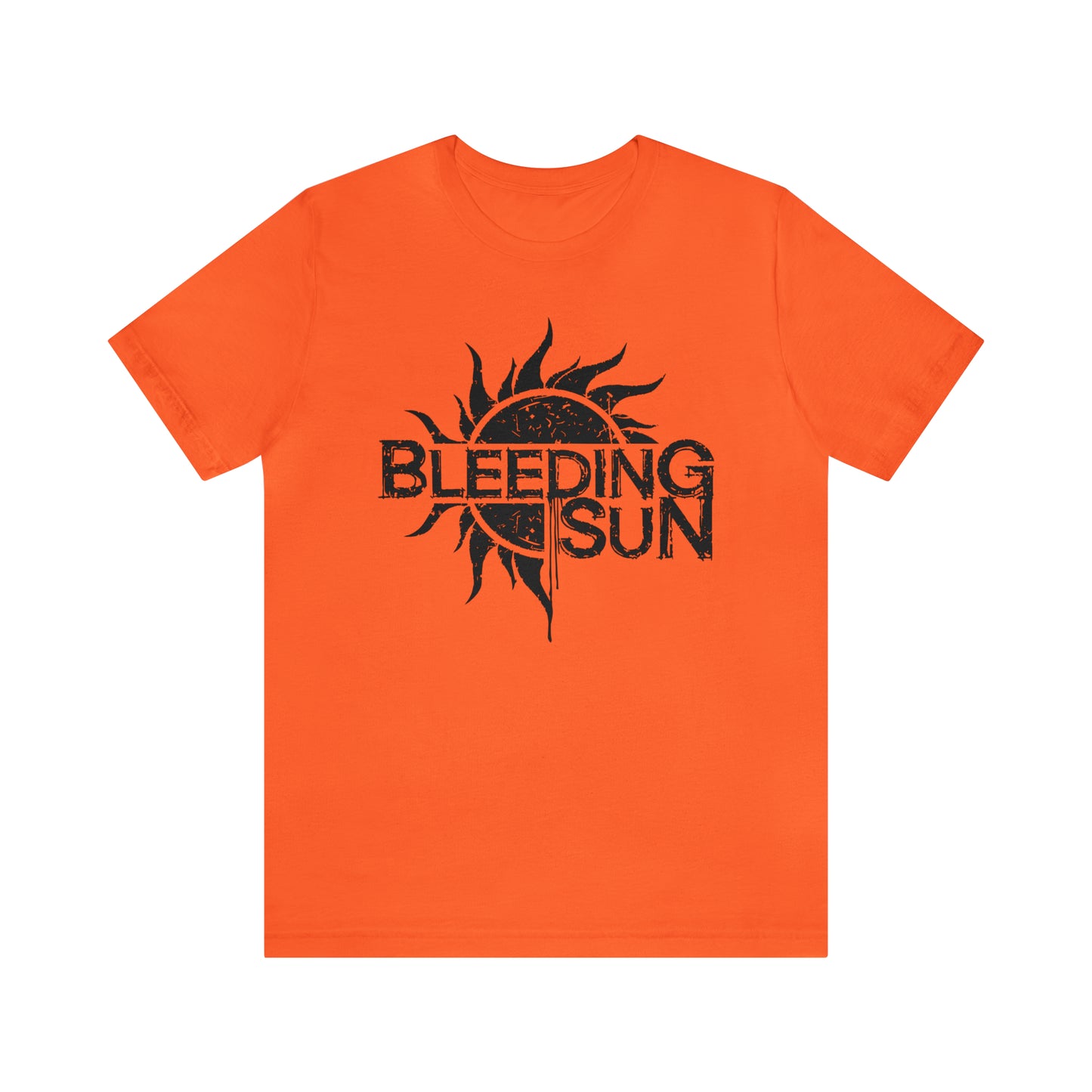 Bleeding Sun Black Lettering Unisex Jersey Short Sleeve Tee