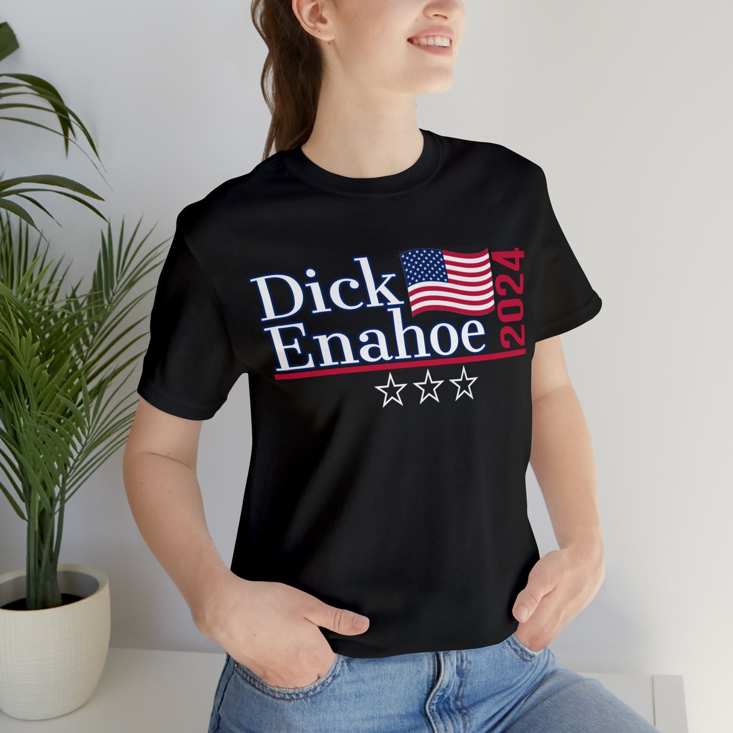 Dick Enahoe Presidential Pun Unisex Jersey Short Sleeve Tee