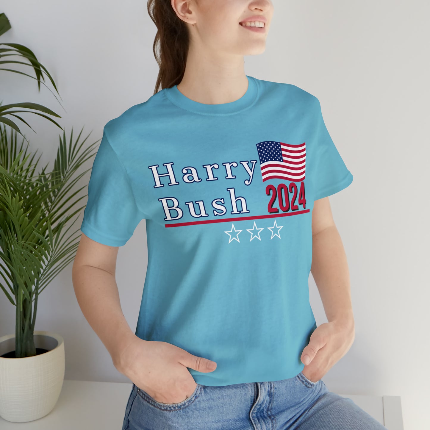 Harry Bush Presidential Pun Unisex Jersey Short Sleeve Tee