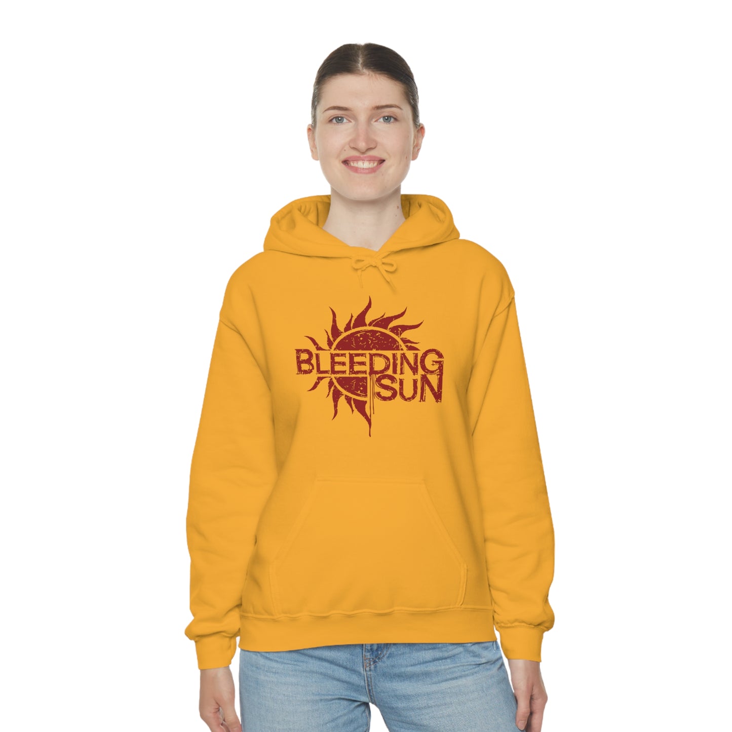 Bleeding Sun Red Logo Unisex Heavy Blend™ Hooded Sweatshirt