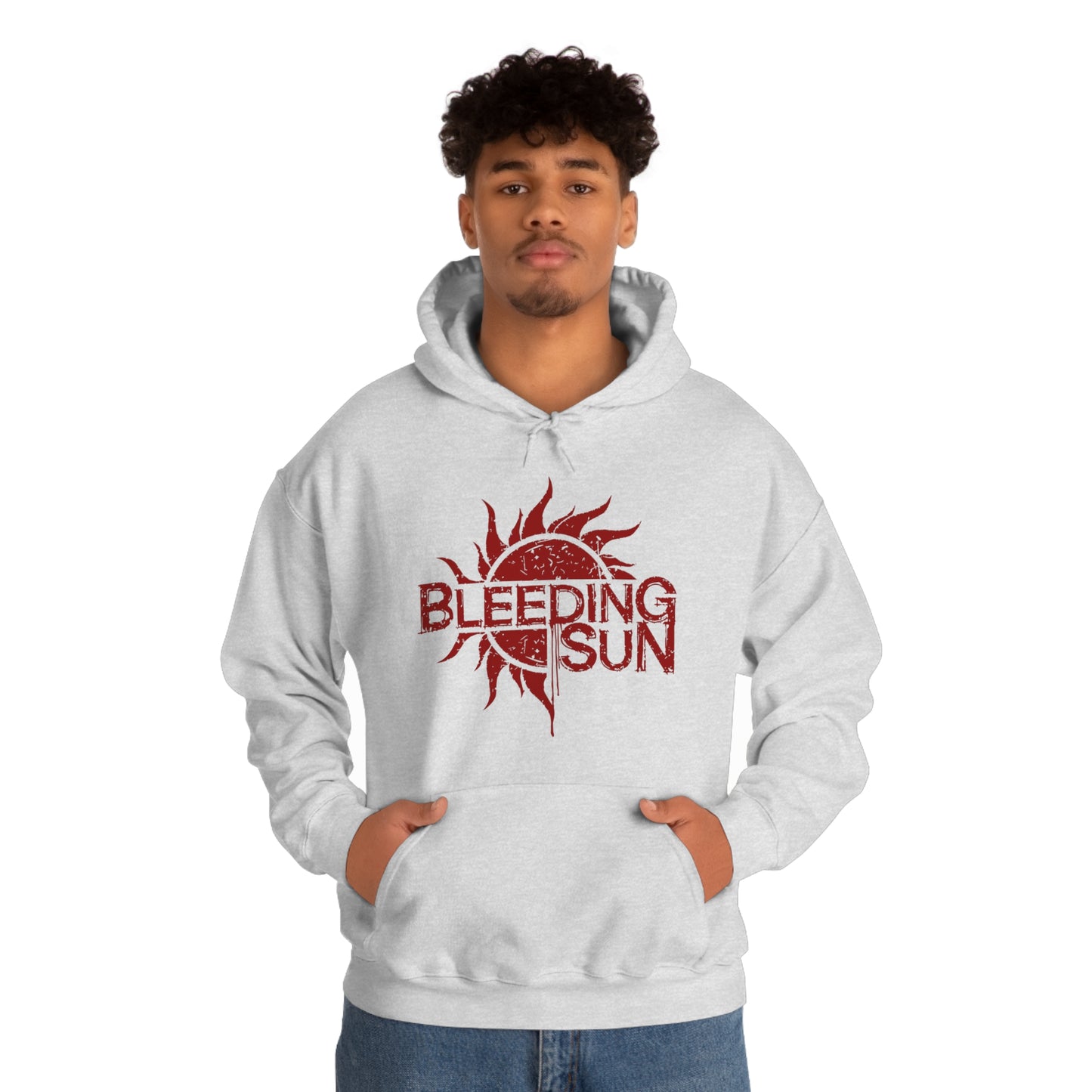 Bleeding Sun Red Logo Unisex Heavy Blend™ Hooded Sweatshirt