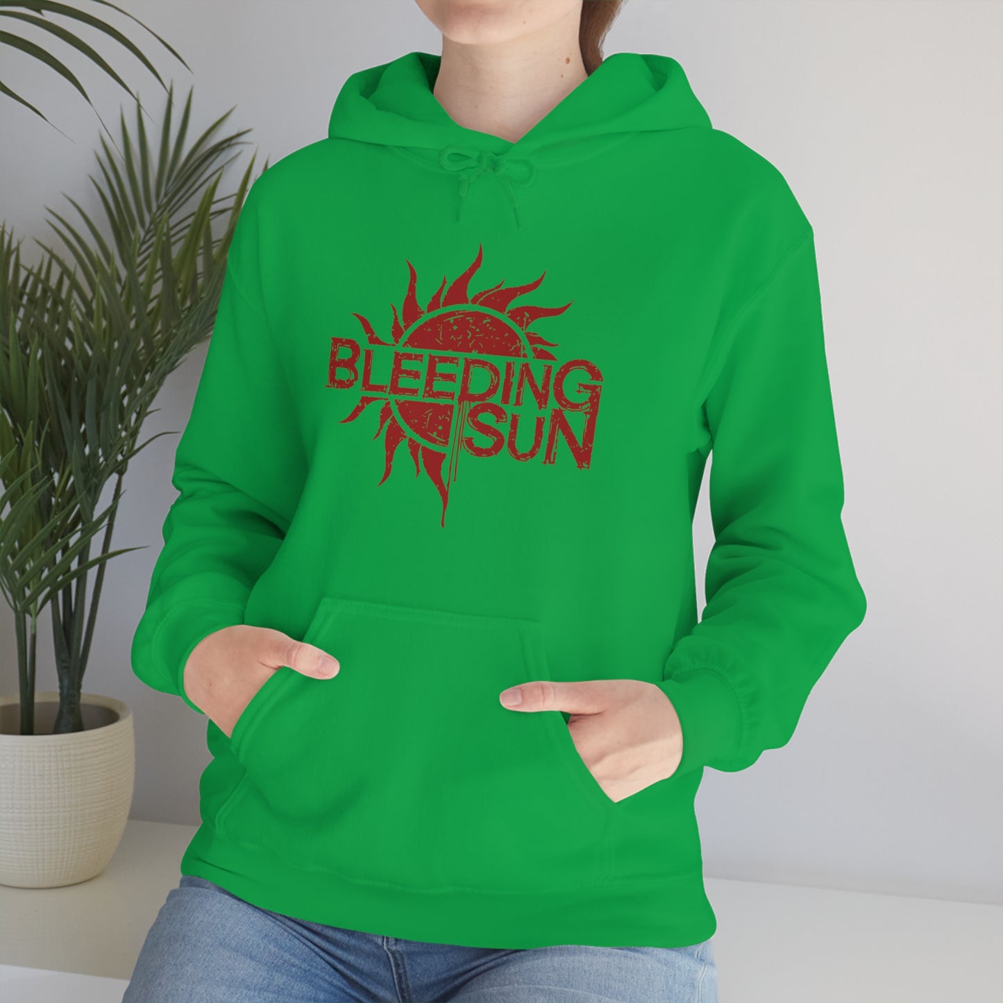 Bleeding Sun Red Logo Unisex Heavy Blend™ Hooded Sweatshirt