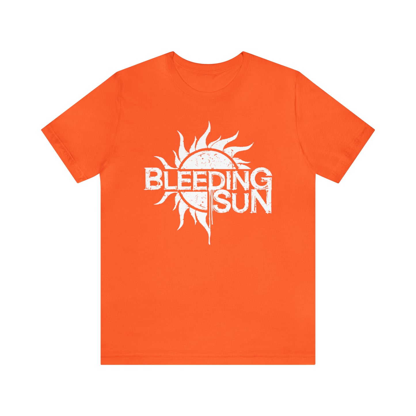 Bleeding Sun White Logo Unisex Jersey Short Sleeve Tee