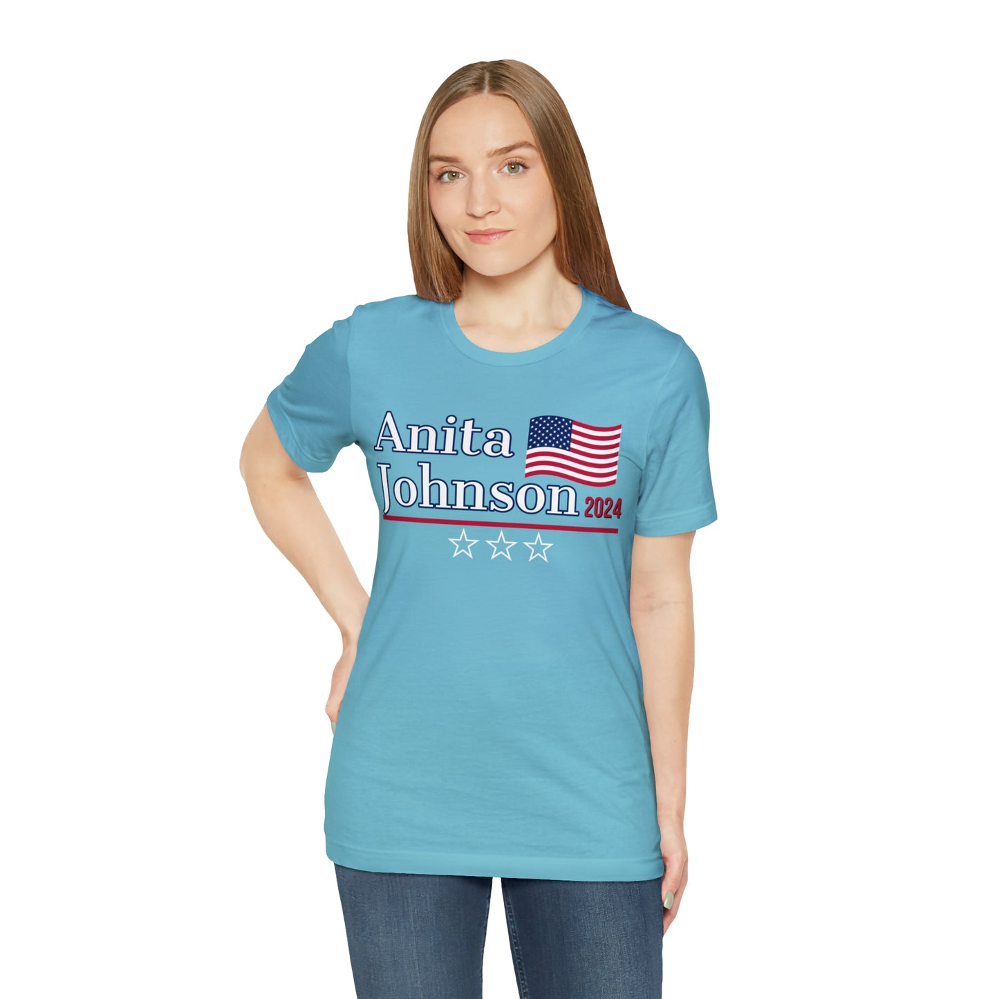 Anita Johnson Presidential Pun Unisex Jersey Short Sleeve Tee