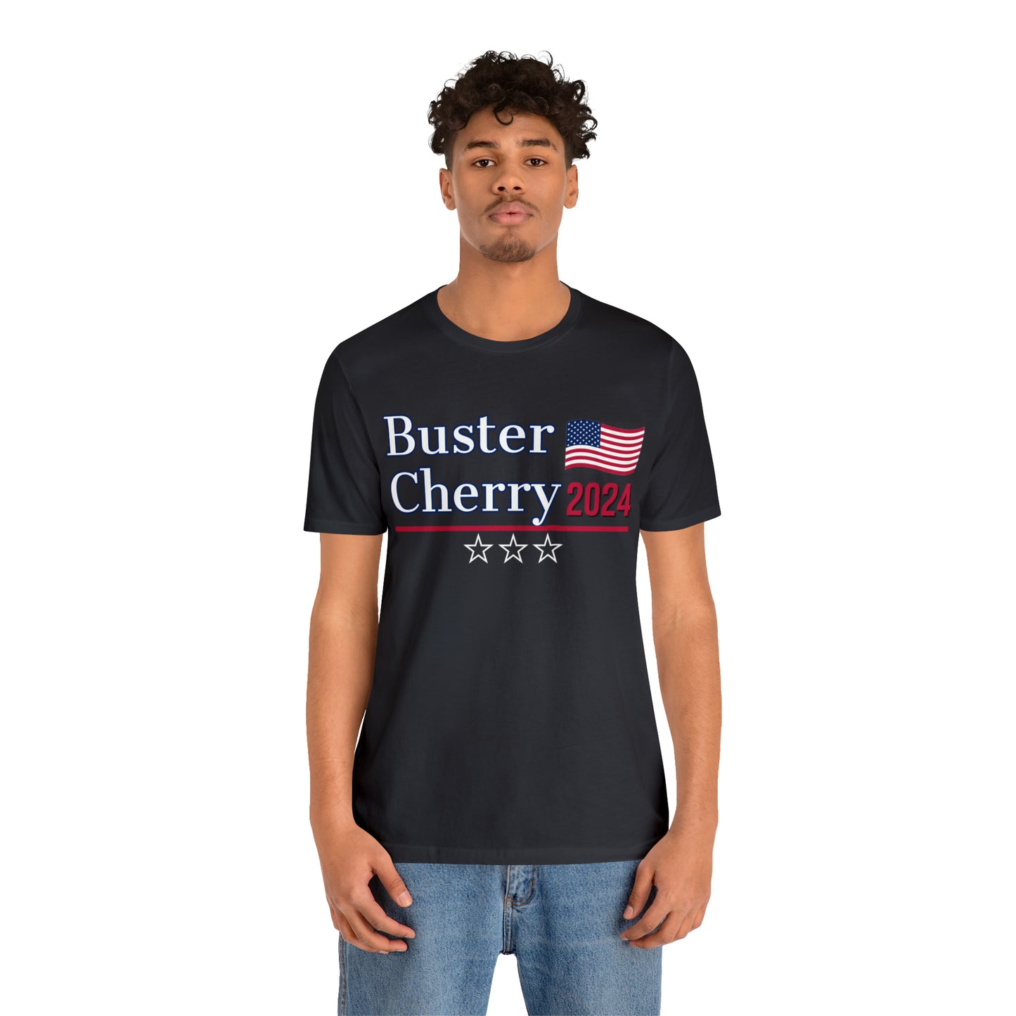 Buster Cherry Presidential Pun Unisex Jersey Short Sleeve Tee