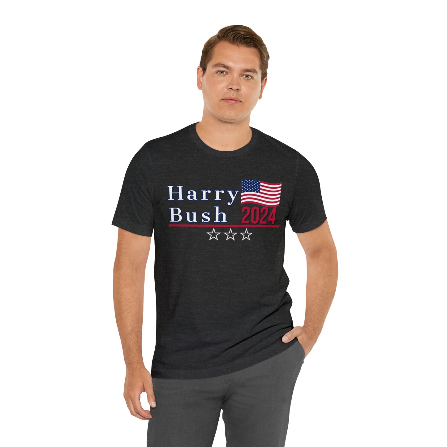 Harry Bush Presidential Pun Unisex Jersey Short Sleeve Tee