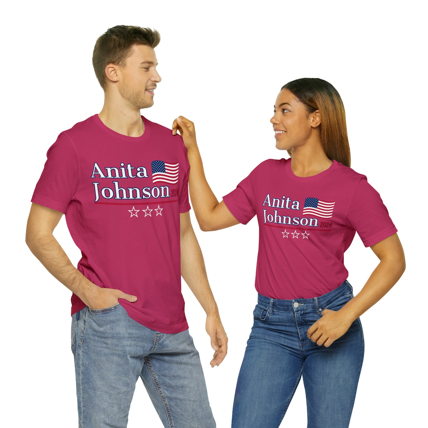 Anita Johnson Presidential Pun Unisex Jersey Short Sleeve Tee