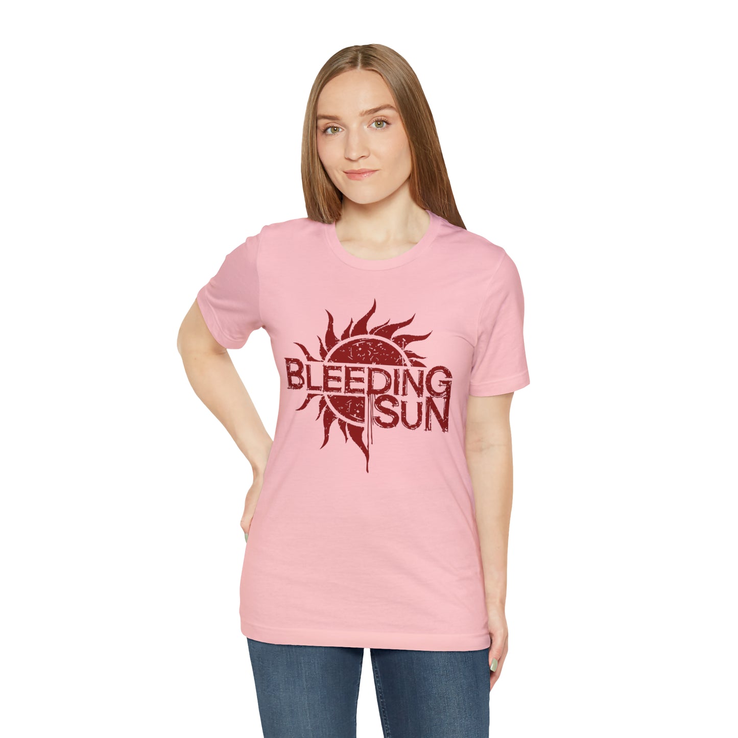 Bleeding Sun Red Logo Unisex Jersey Short Sleeve Tee