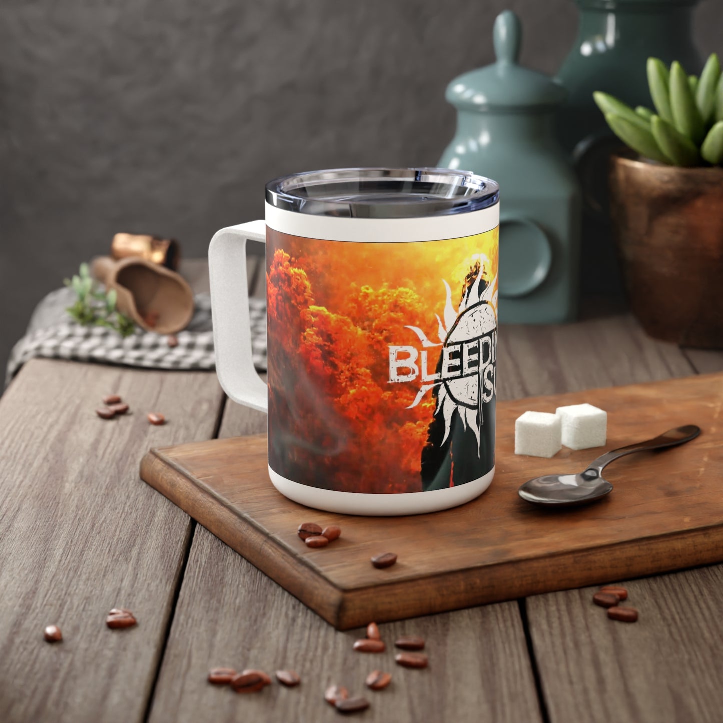 Bleeding Sun Insulated Coffee Mug, 10oz