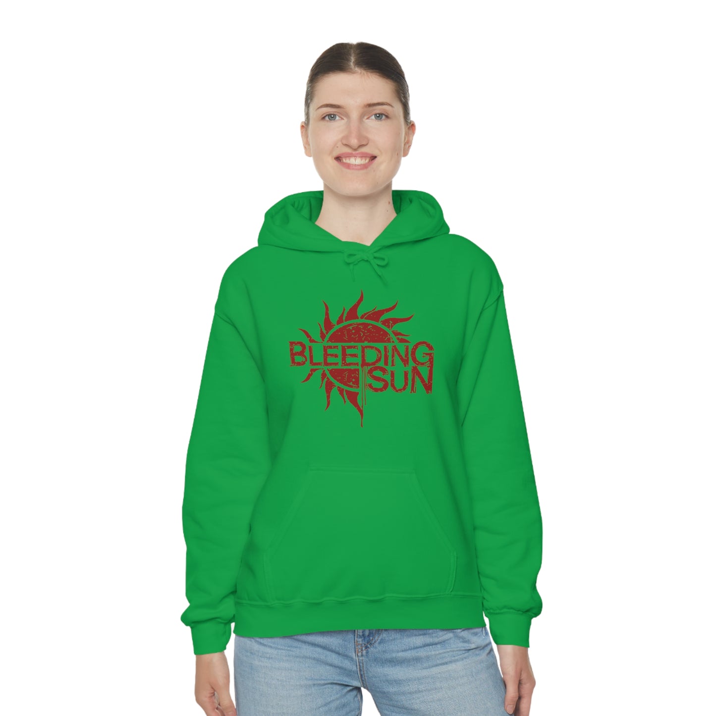 Bleeding Sun Red Logo Unisex Heavy Blend™ Hooded Sweatshirt