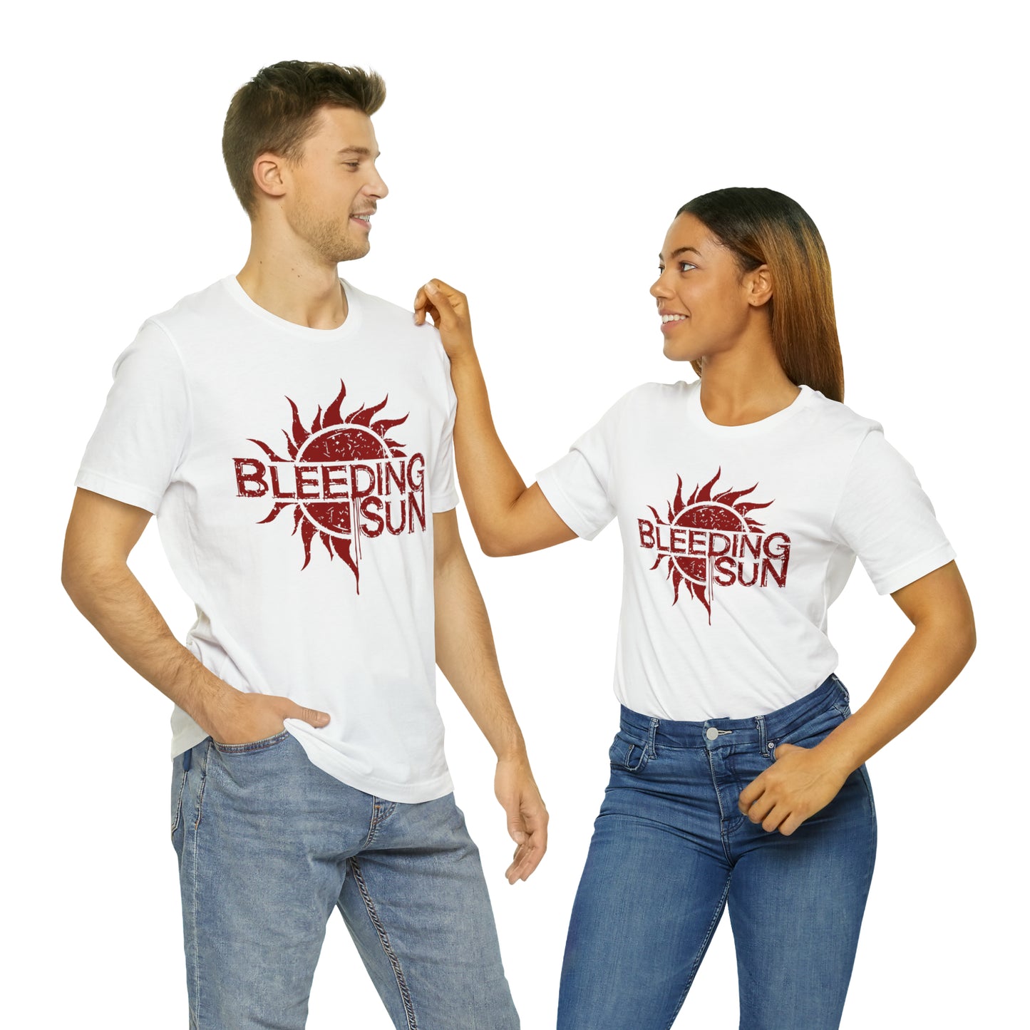 Bleeding Sun Red Logo Unisex Jersey Short Sleeve Tee