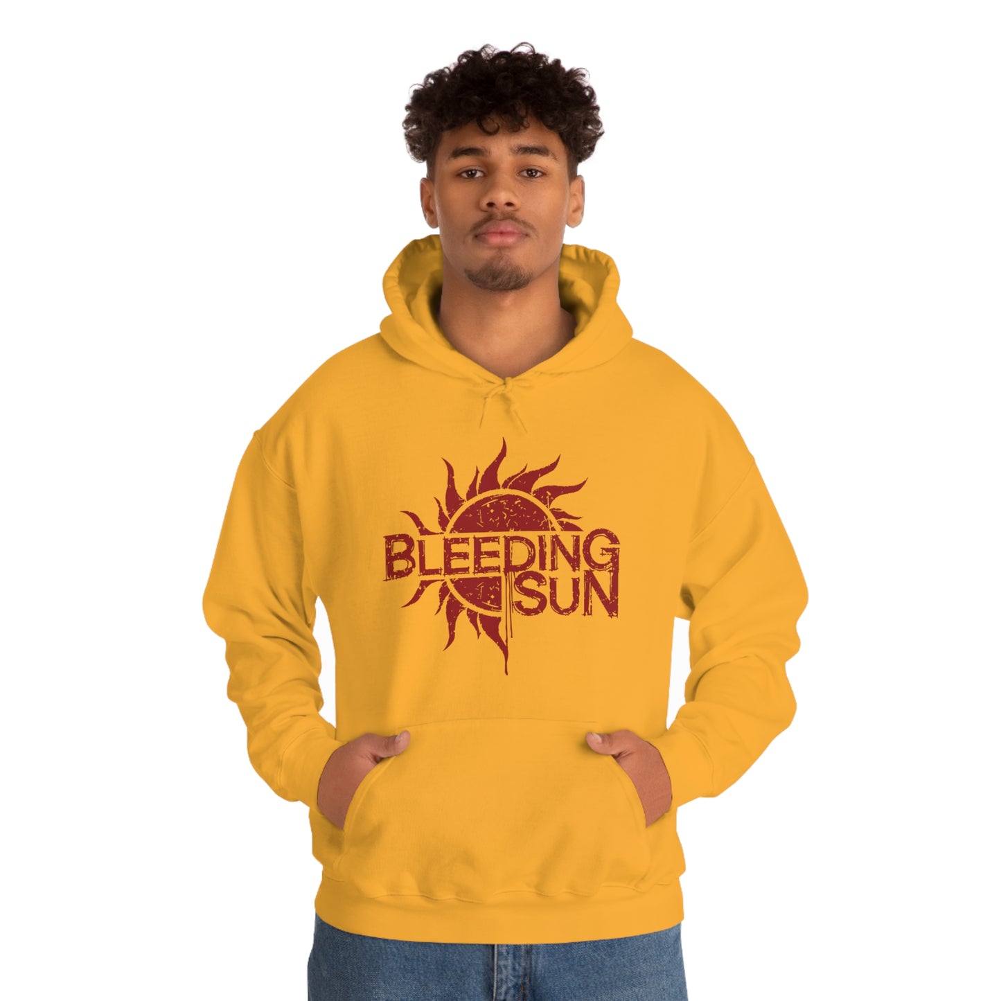 Bleeding Sun Red Logo Unisex Heavy Blend™ Hooded Sweatshirt