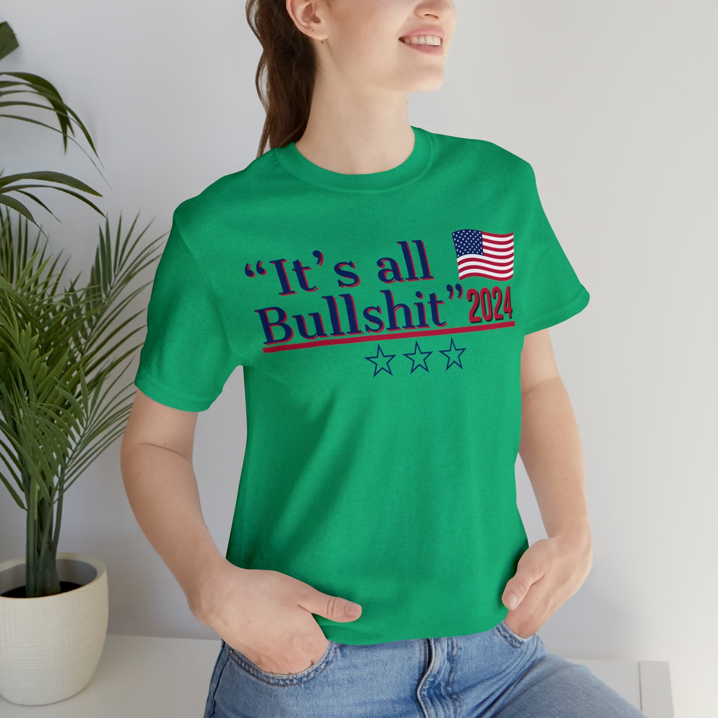 It’s All BS Presidential Pun Unisex Jersey Short Sleeve Tee