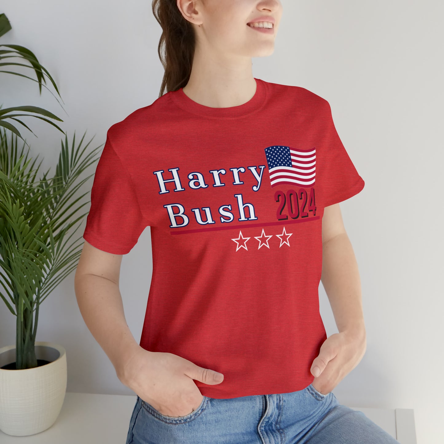 Harry Bush Presidential Pun Unisex Jersey Short Sleeve Tee