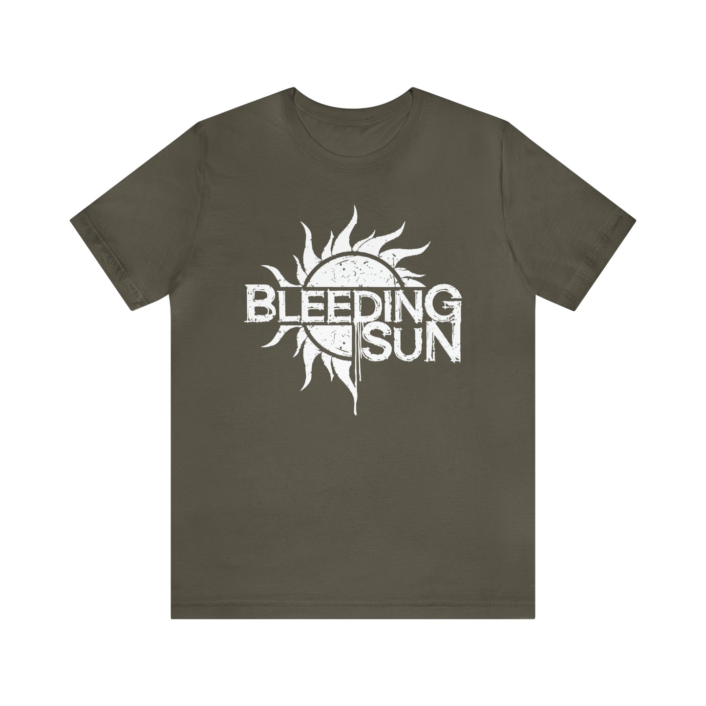 Bleeding Sun White Logo Unisex Jersey Short Sleeve Tee