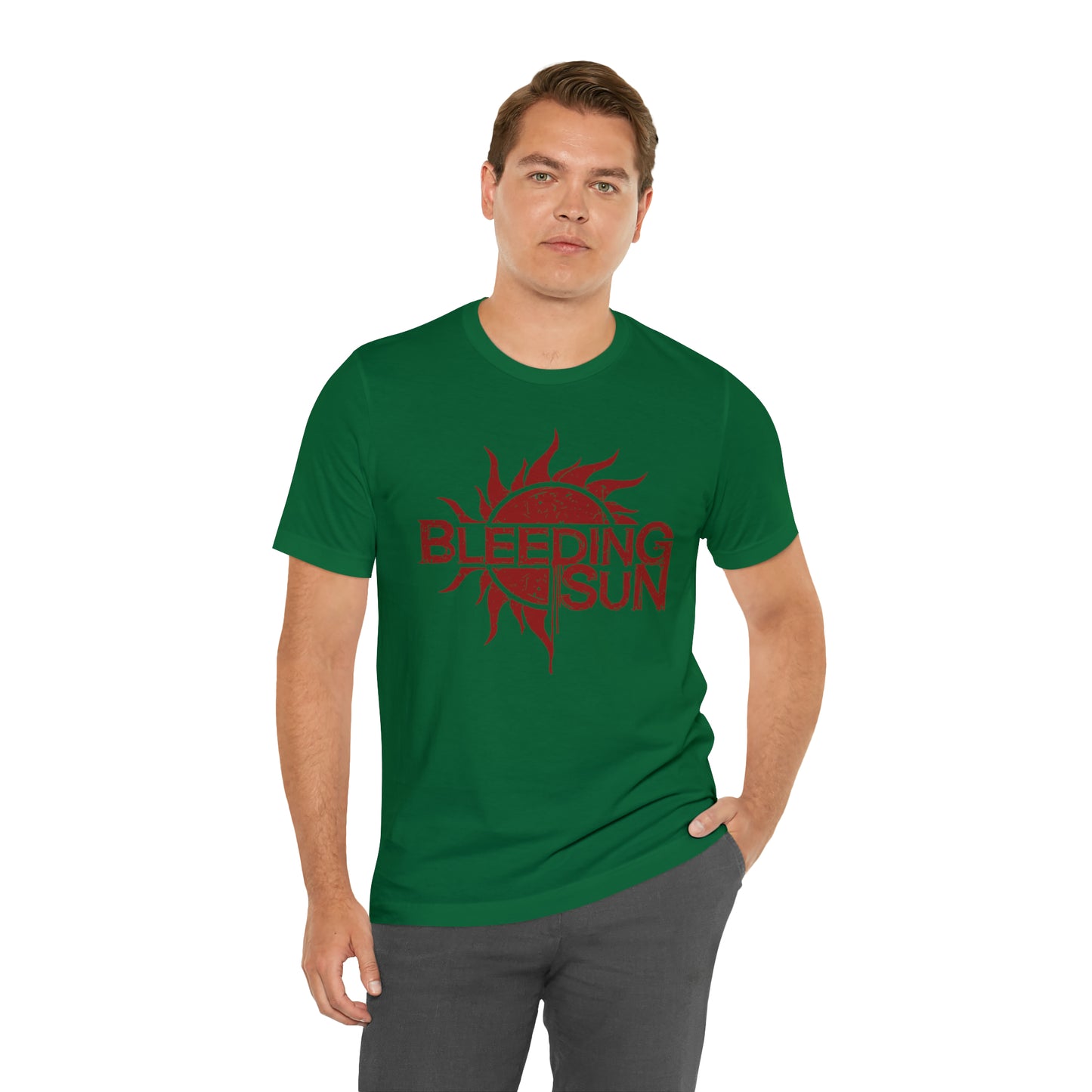 Bleeding Sun Red Logo Unisex Jersey Short Sleeve Tee