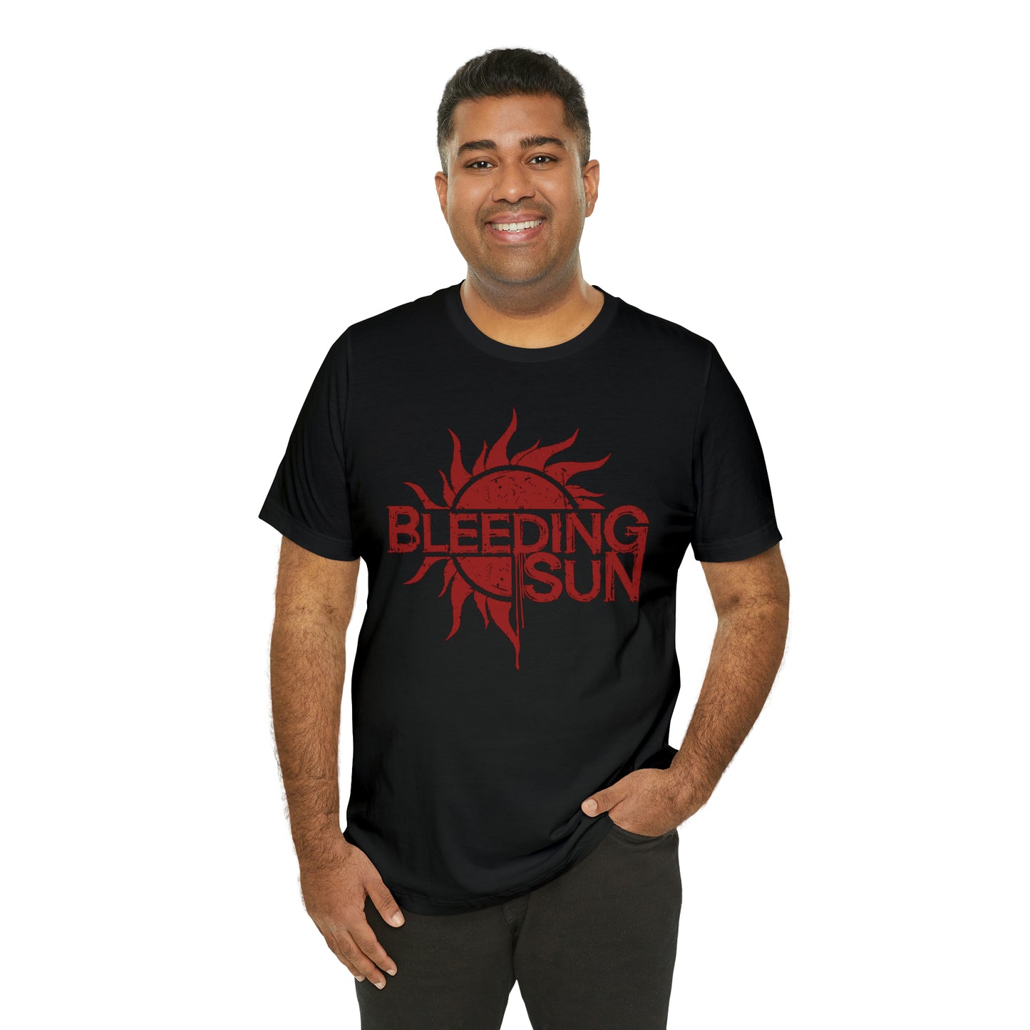 Bleeding Sun Red Logo Unisex Jersey Short Sleeve Tee