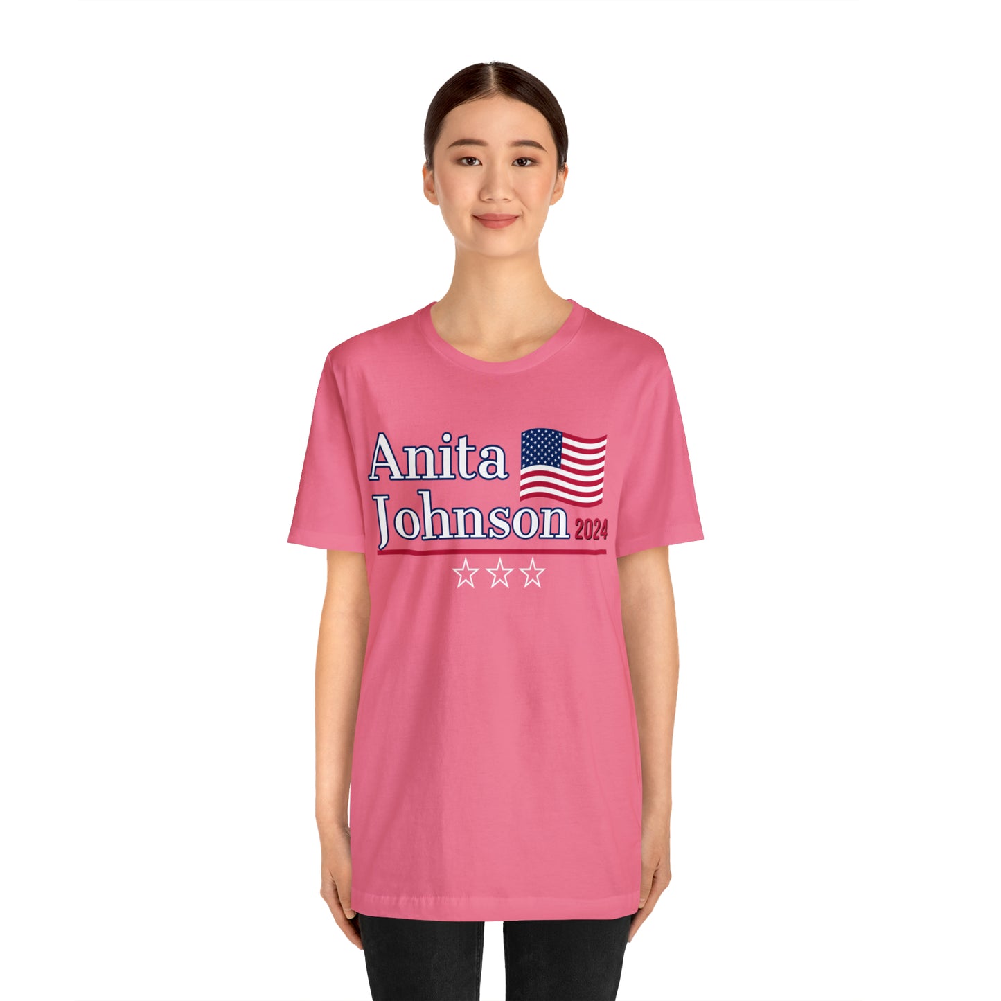 Anita Johnson Presidential Pun Unisex Jersey Short Sleeve Tee