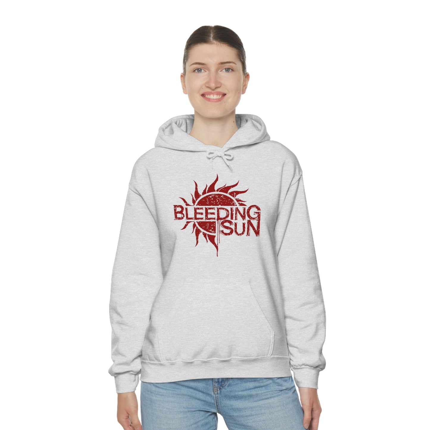 Bleeding Sun Red Logo Unisex Heavy Blend™ Hooded Sweatshirt