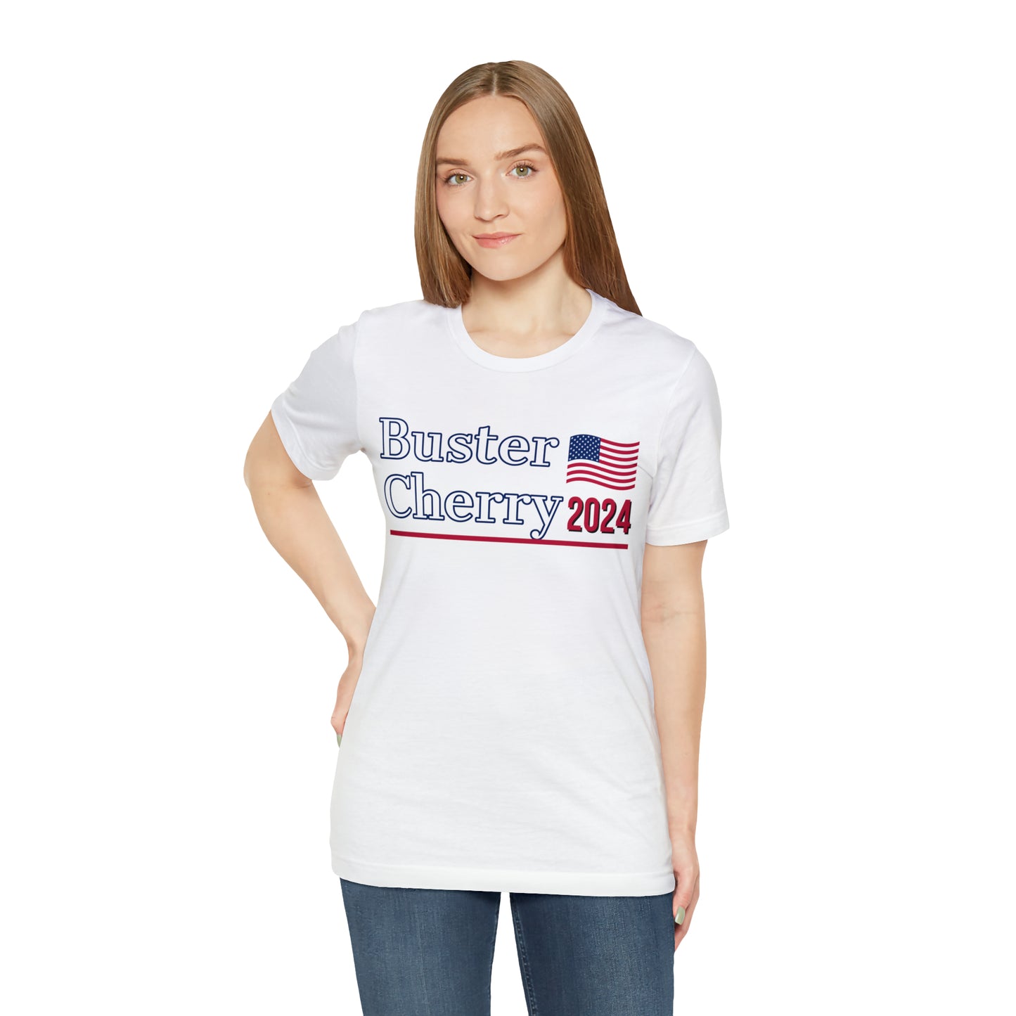 Buster Cherry Presidential Pun Unisex Jersey Short Sleeve Tee