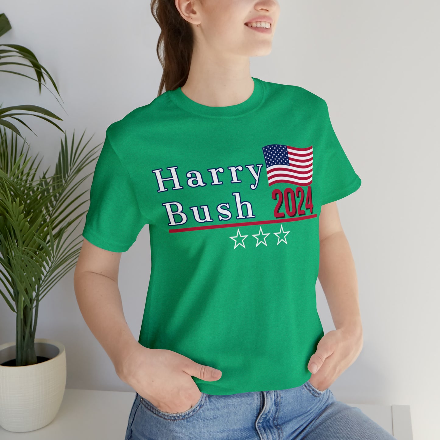 Harry Bush Presidential Pun Unisex Jersey Short Sleeve Tee