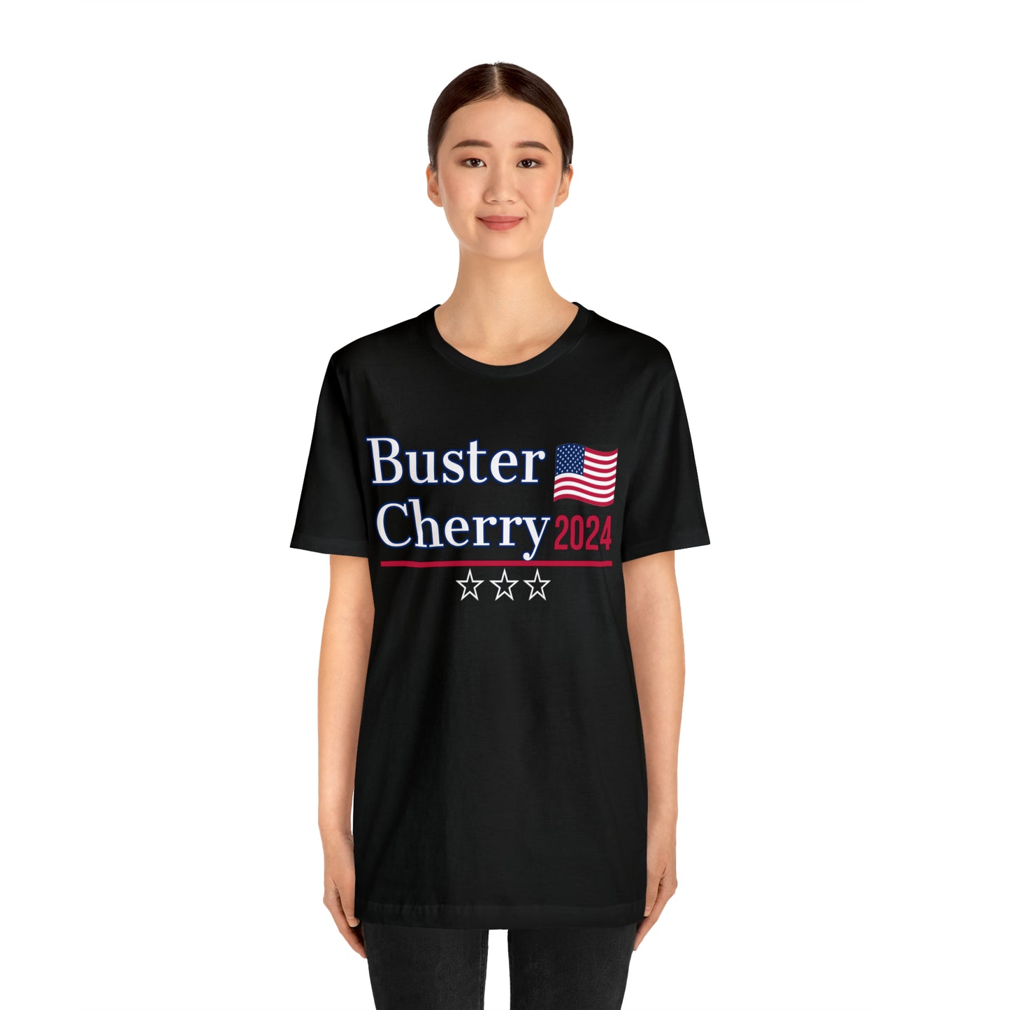 Buster Cherry Presidential Pun Unisex Jersey Short Sleeve Tee