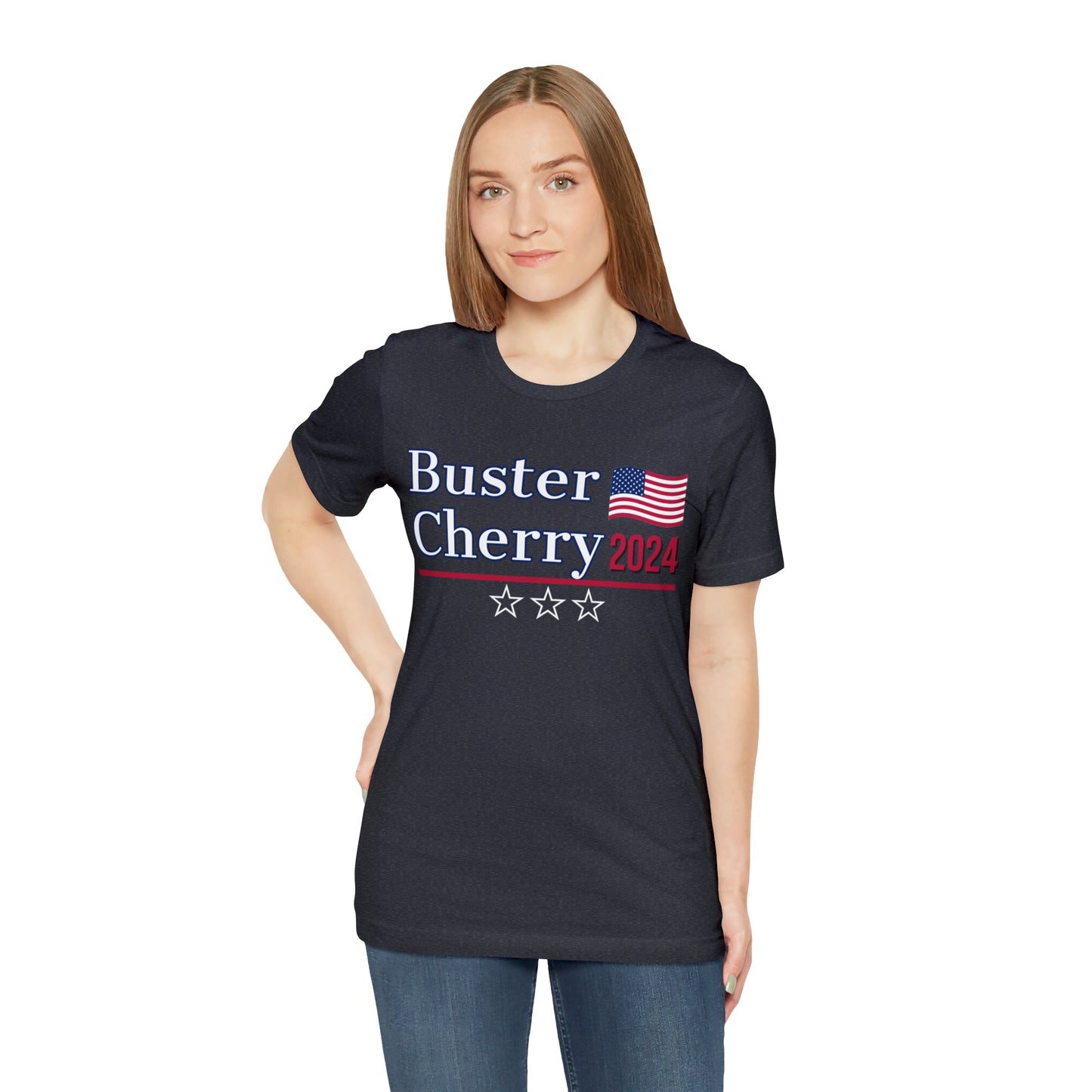 Buster Cherry Presidential Pun Unisex Jersey Short Sleeve Tee