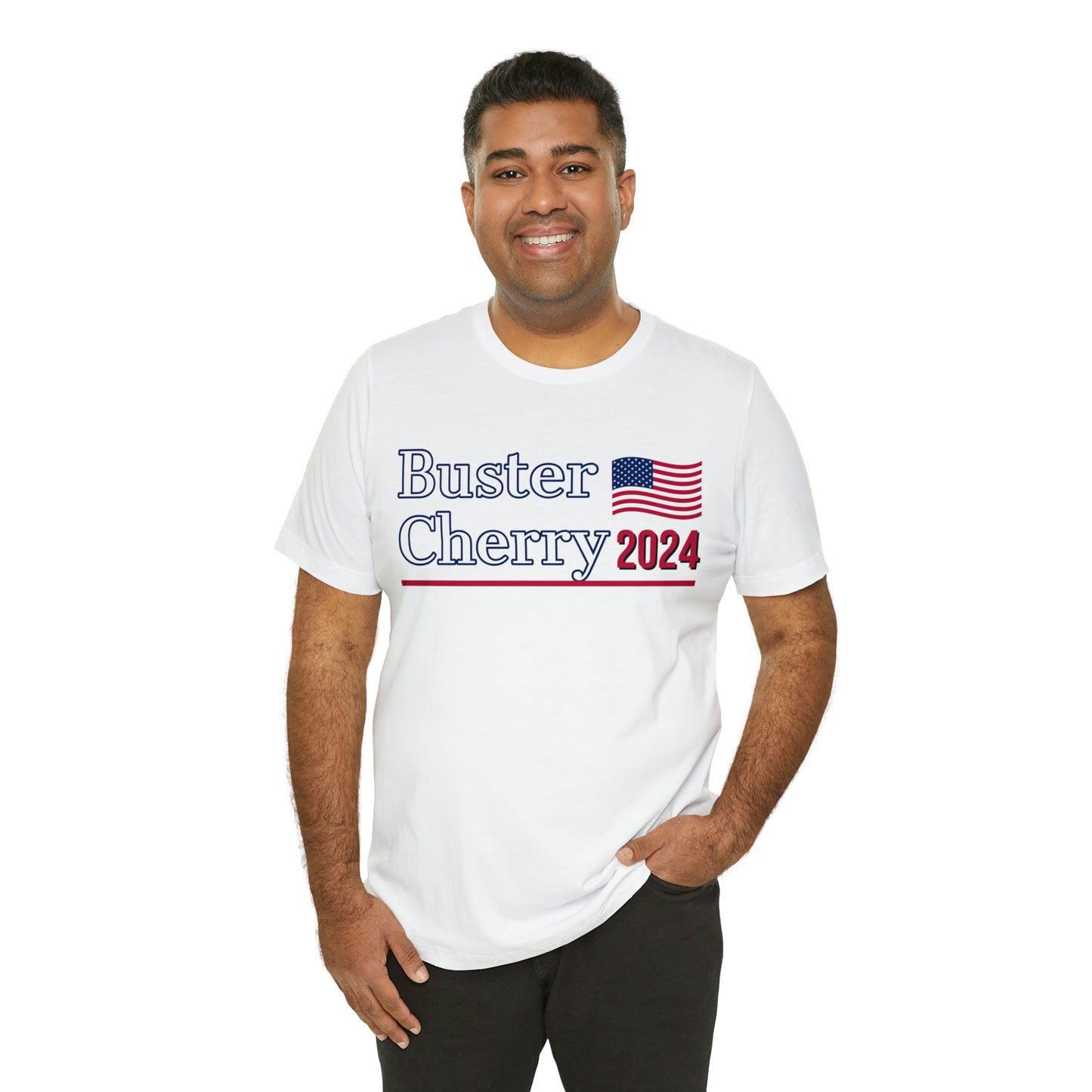 Buster Cherry Presidential Pun Unisex Jersey Short Sleeve Tee