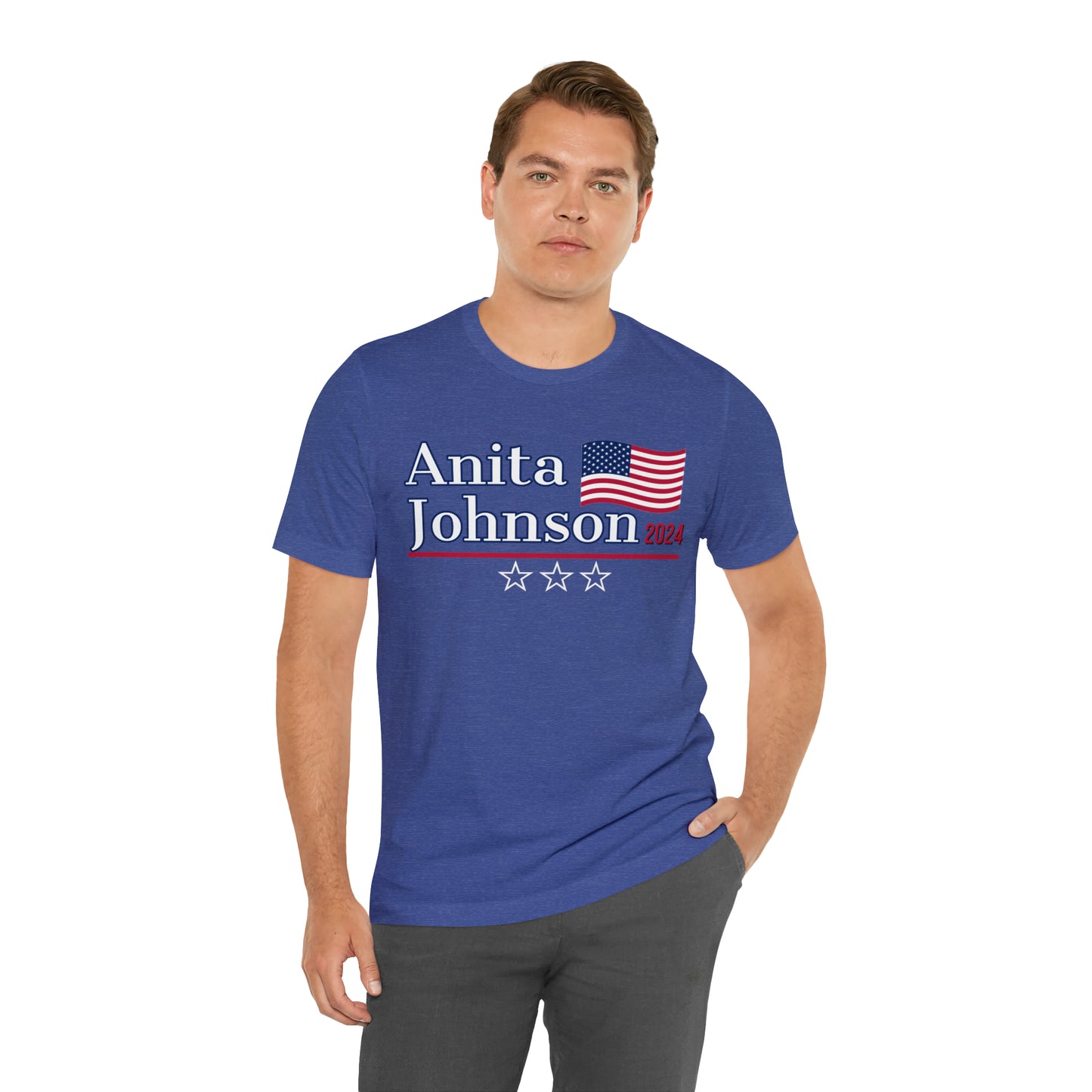 Anita Johnson Presidential Pun Unisex Jersey Short Sleeve Tee