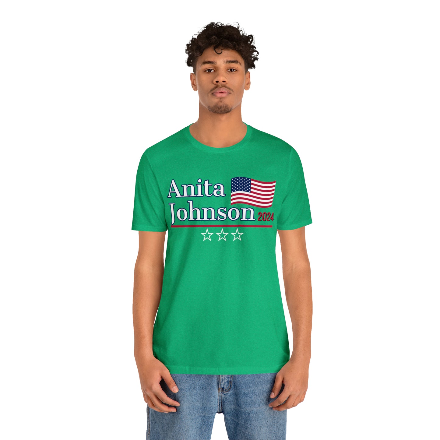 Anita Johnson Presidential Pun Unisex Jersey Short Sleeve Tee