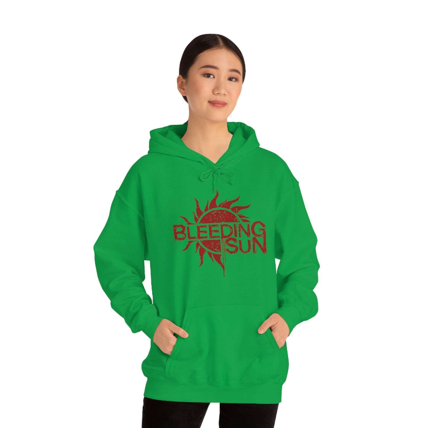 Bleeding Sun Red Logo Unisex Heavy Blend™ Hooded Sweatshirt