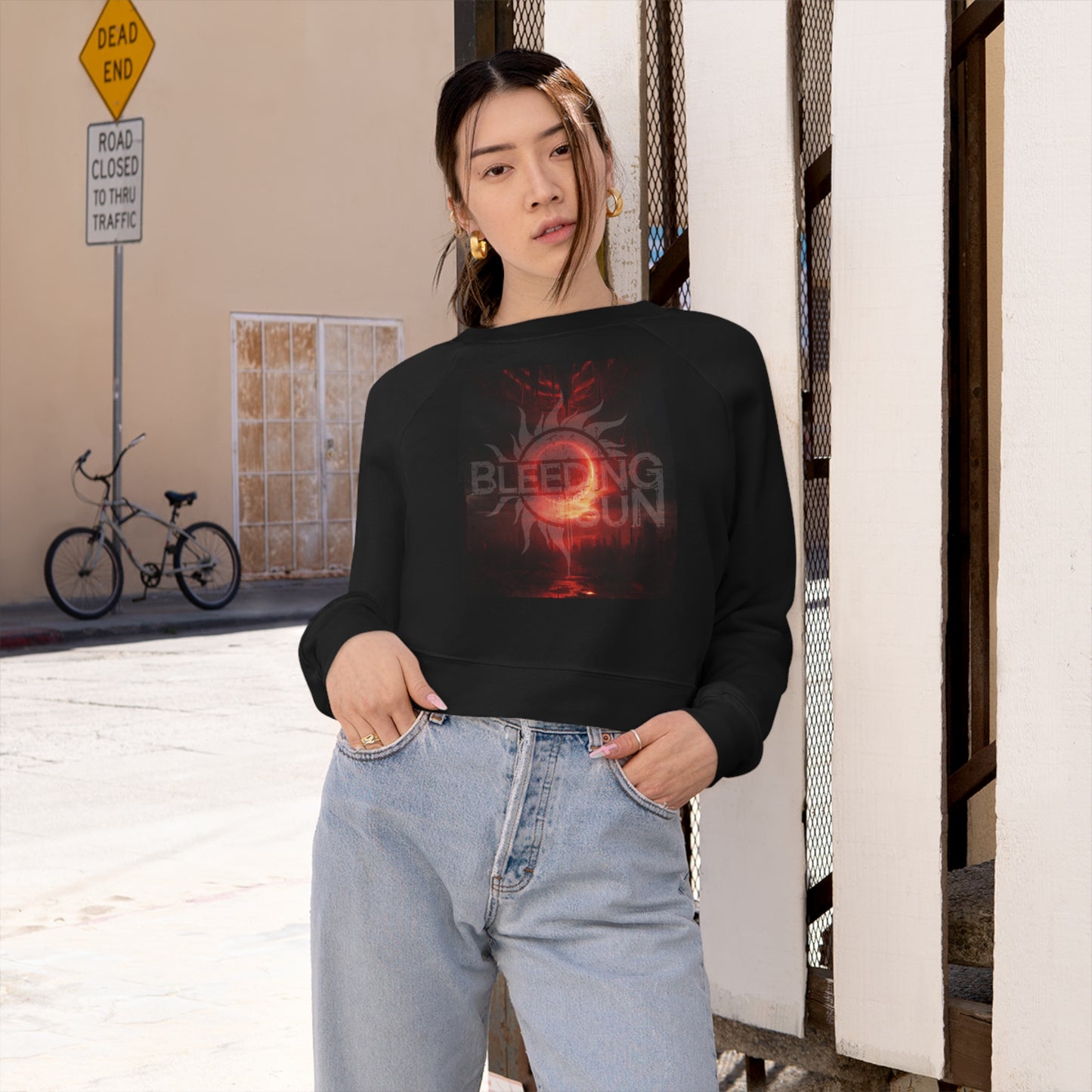 Bleeding Sun Women's Cropped Fleece Pullover