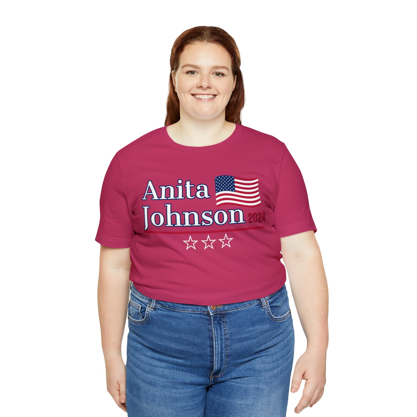 Anita Johnson Presidential Pun Unisex Jersey Short Sleeve Tee