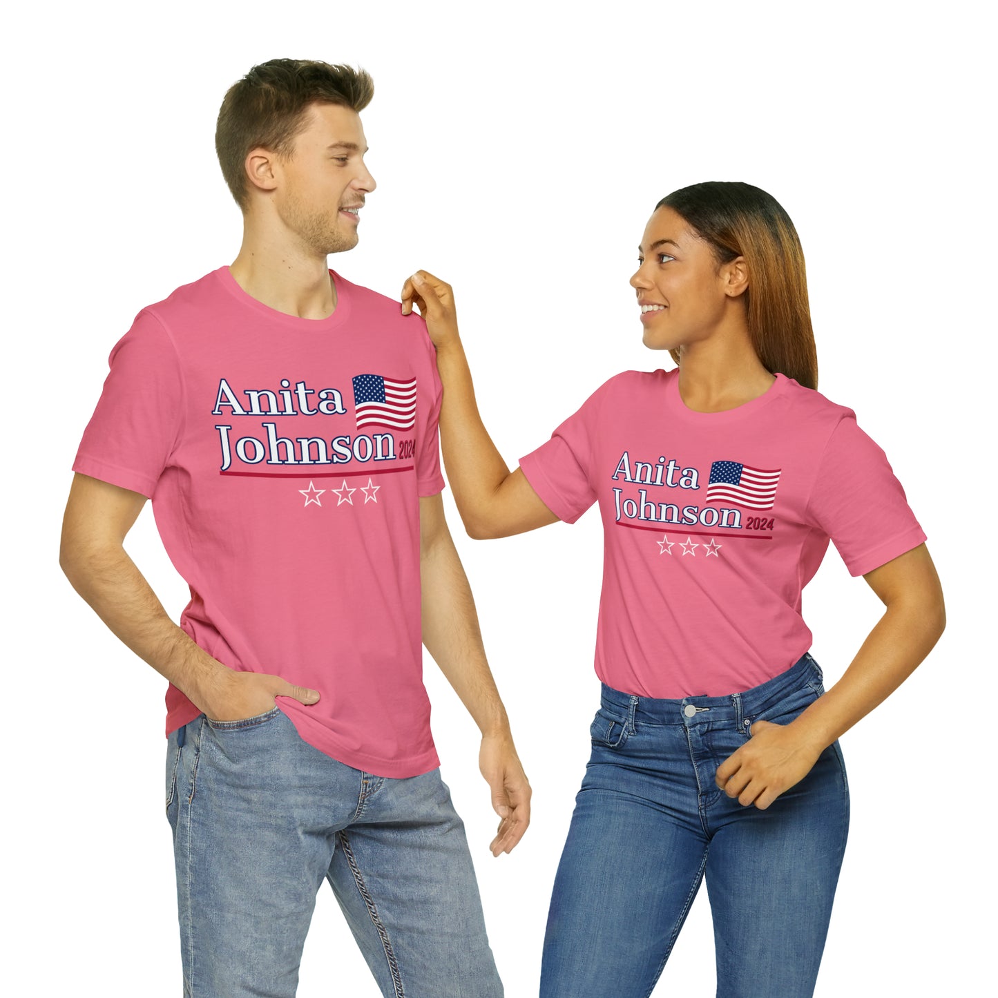 Anita Johnson Presidential Pun Unisex Jersey Short Sleeve Tee