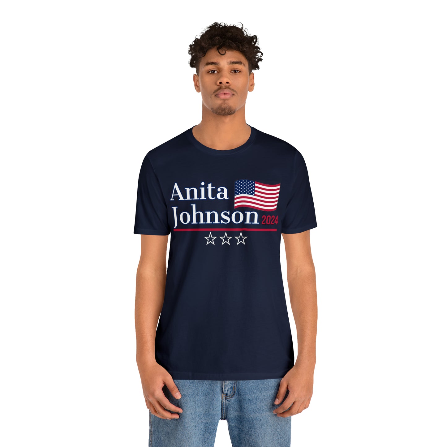 Anita Johnson Presidential Pun Unisex Jersey Short Sleeve Tee