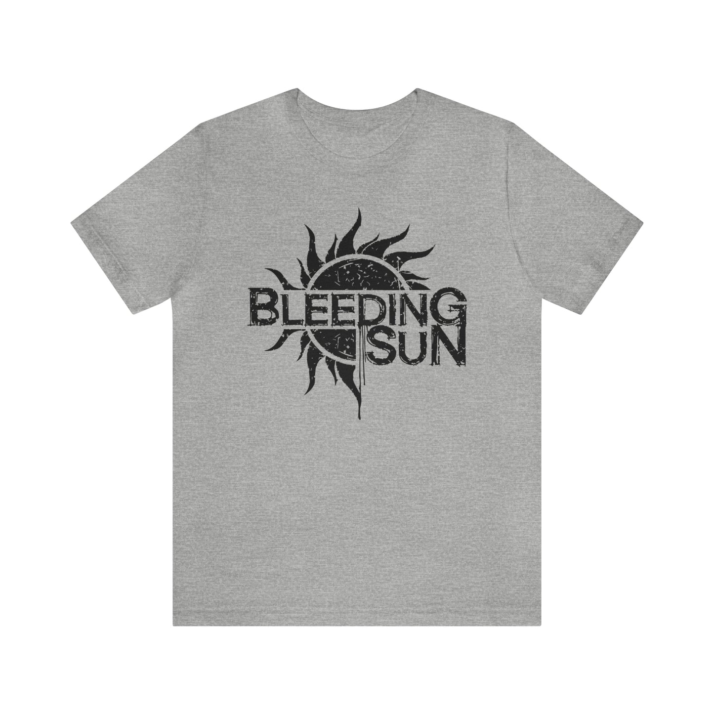 Bleeding Sun Black Lettering Unisex Jersey Short Sleeve Tee