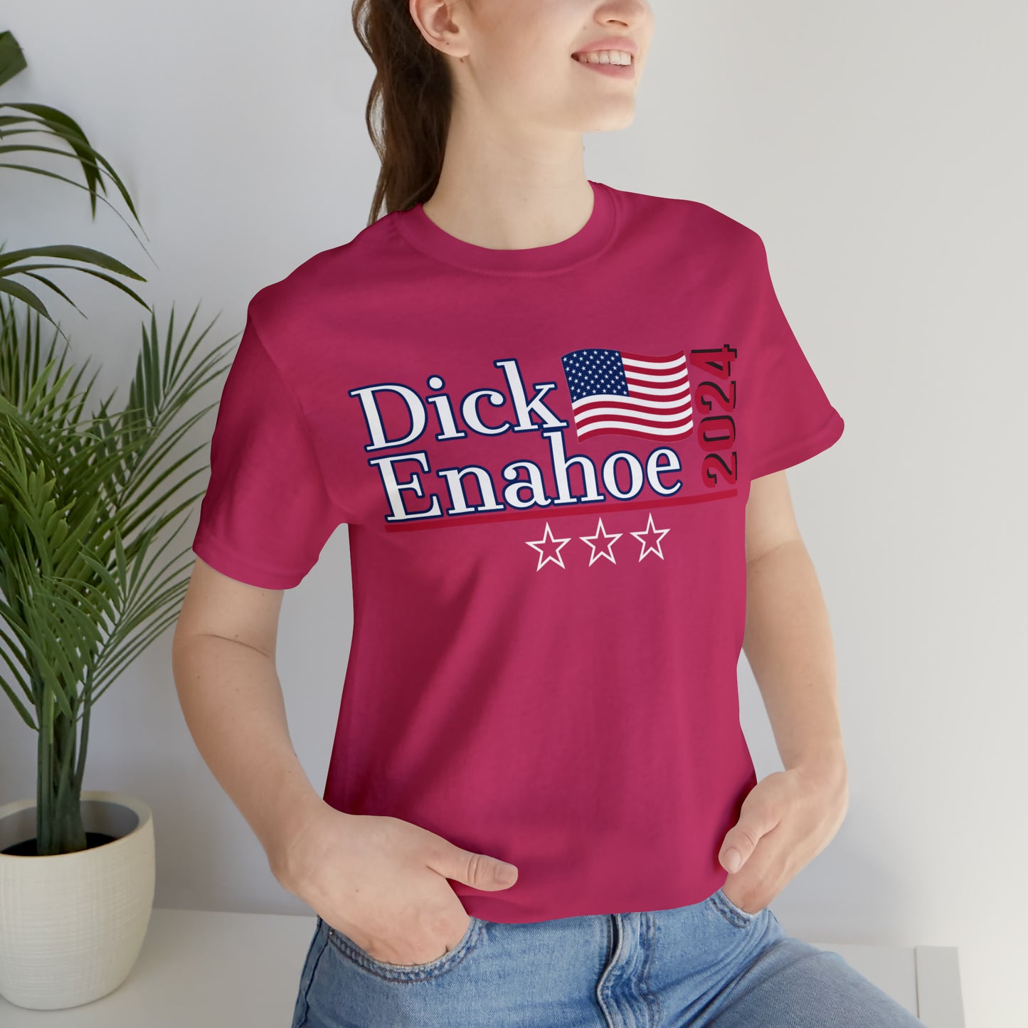 Dick Enahoe Presidential Pun Unisex Jersey Short Sleeve Tee