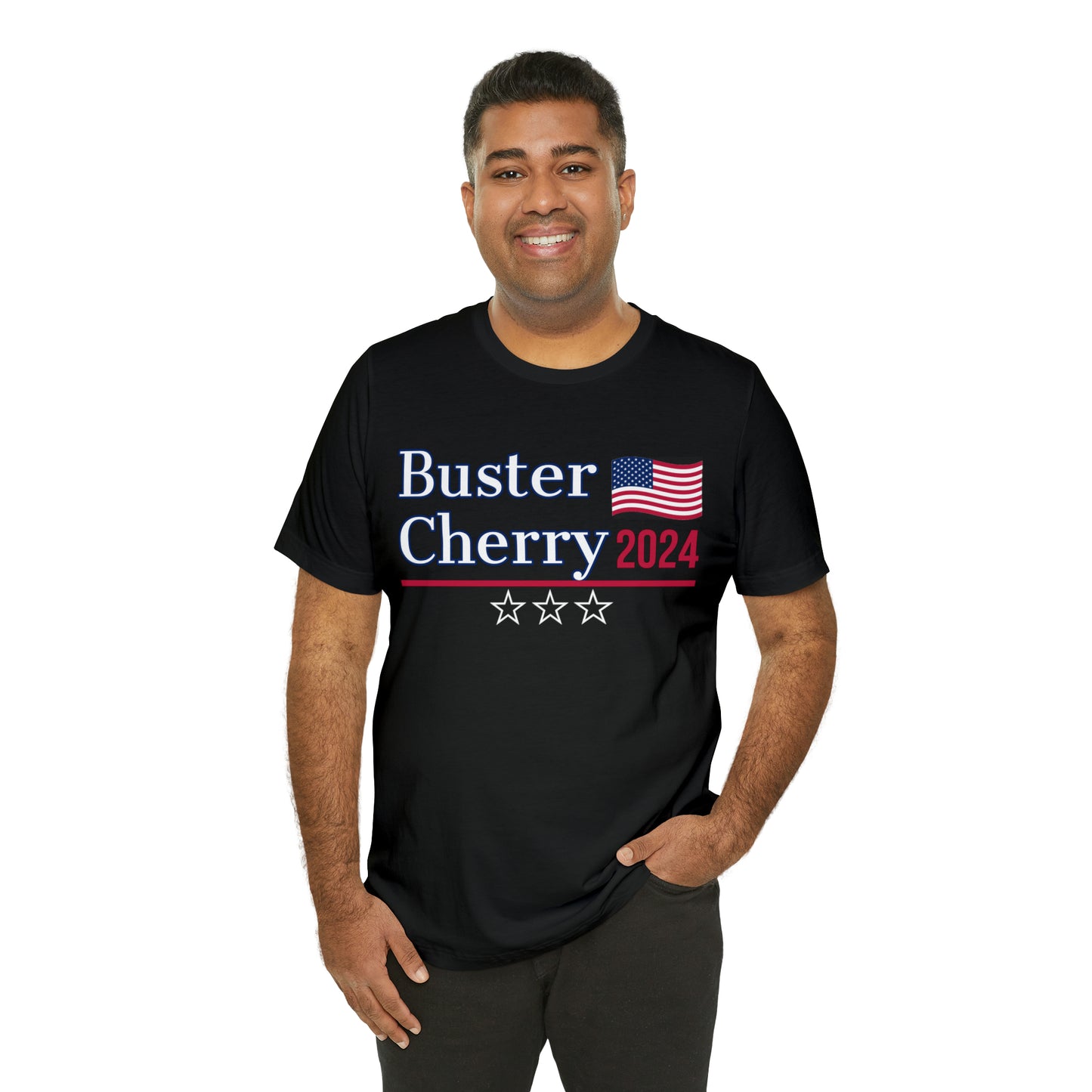 Buster Cherry Presidential Pun Unisex Jersey Short Sleeve Tee