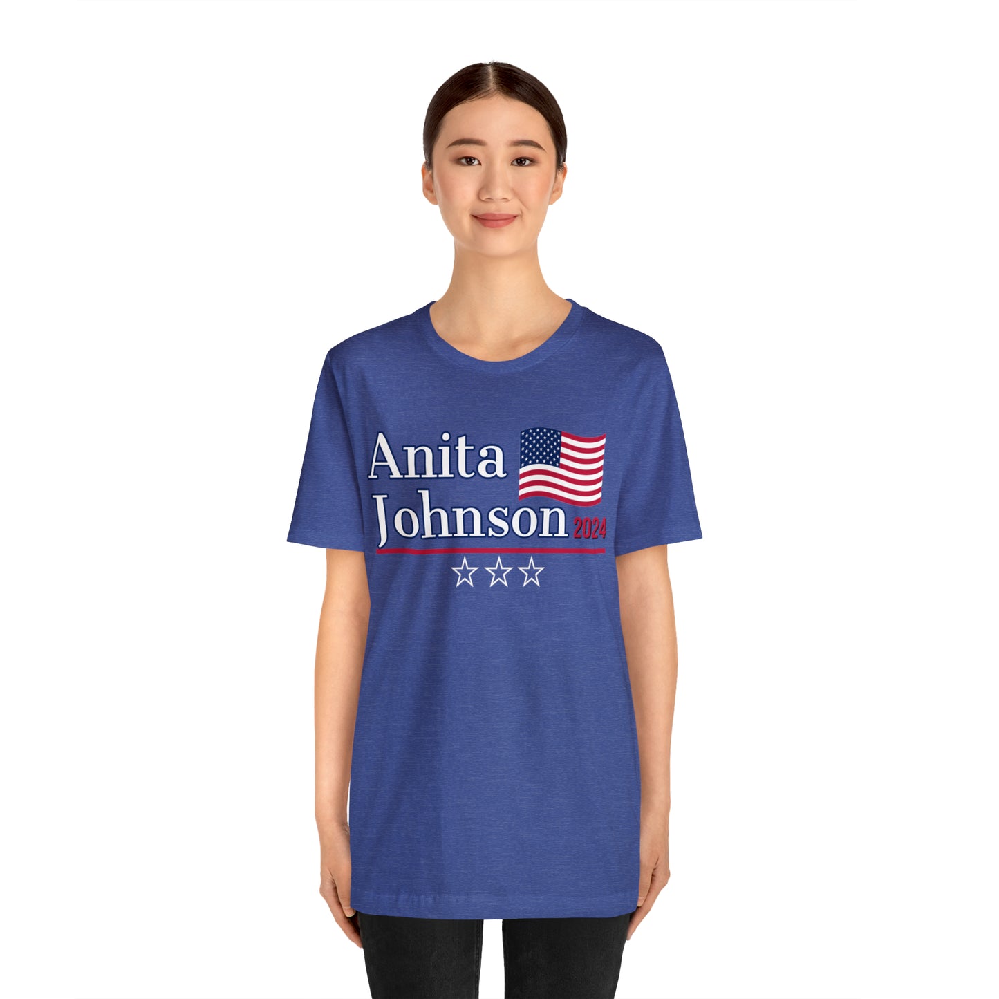 Anita Johnson Presidential Pun Unisex Jersey Short Sleeve Tee