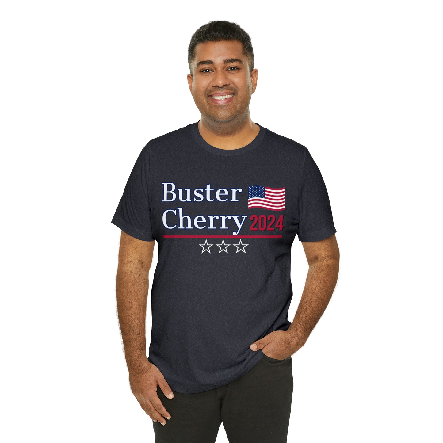 Buster Cherry Presidential Pun Unisex Jersey Short Sleeve Tee