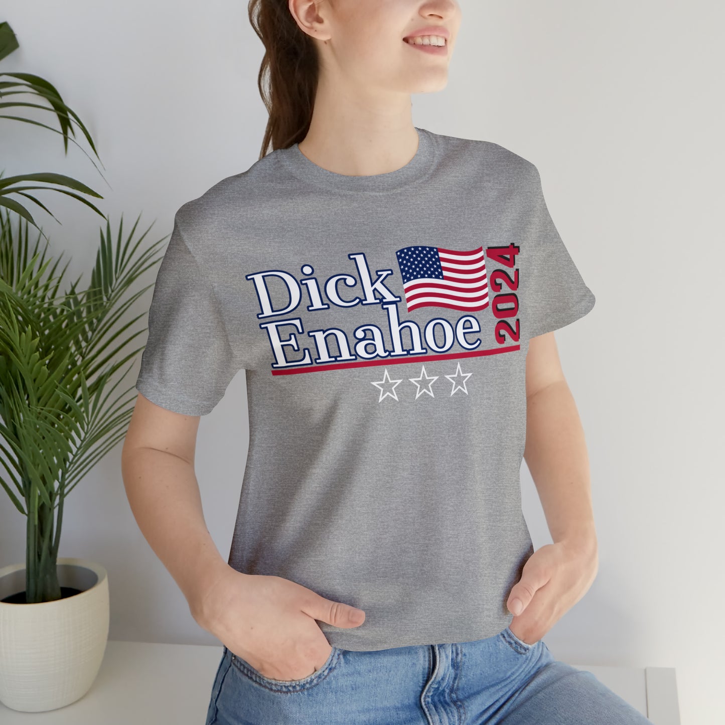 Dick Enahoe Presidential Pun Unisex Jersey Short Sleeve Tee