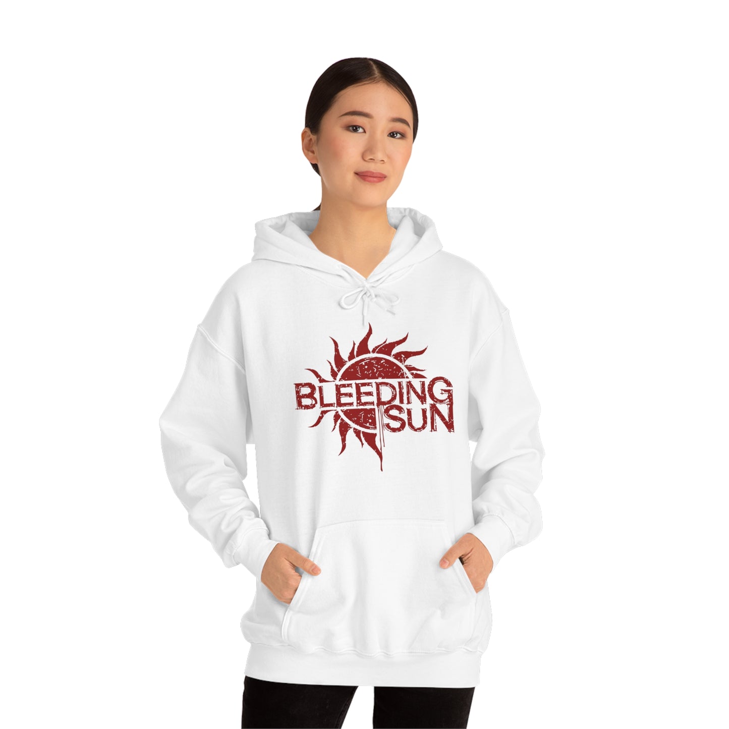 Bleeding Sun Red Logo Unisex Heavy Blend™ Hooded Sweatshirt